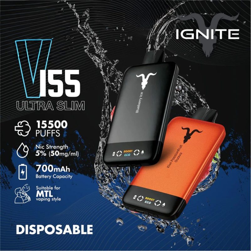 Pod Descartável Ignite V155 Ultra Slim 15500 Puffs